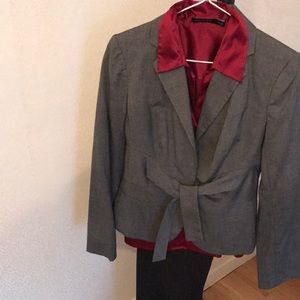 Like new! The Limited black/grey blazer, red shirt